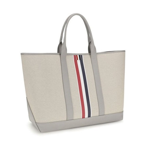 Thom Browne Gray Fabric Shoulder Bag