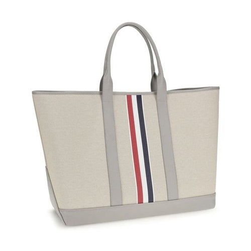 Thom Browne Gray Fabric Shoulder Bag
