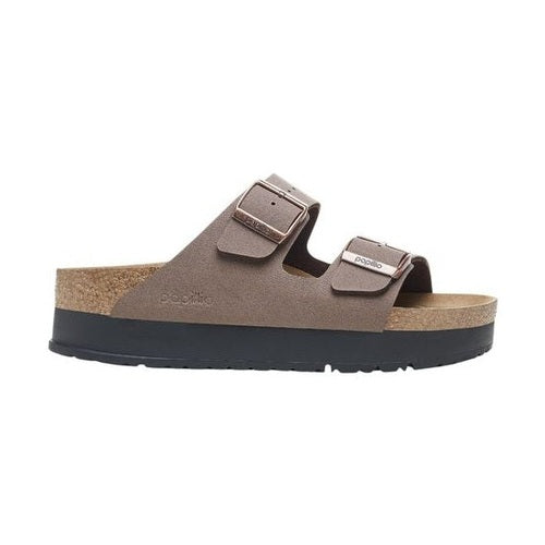 Birkenstock Brown Synthetic Platform Sandals