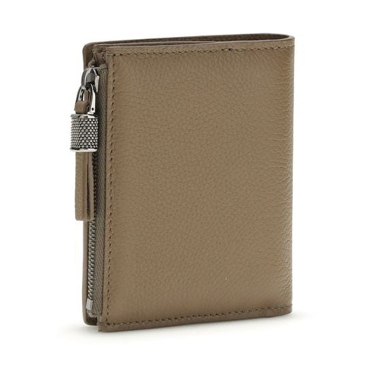 Brunello Cucinelli Beige Calf Leather Bos Taurus Wallet