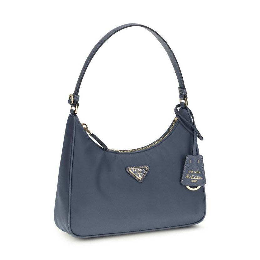 Prada Blue Recycled Polyamide Shoulder Bag