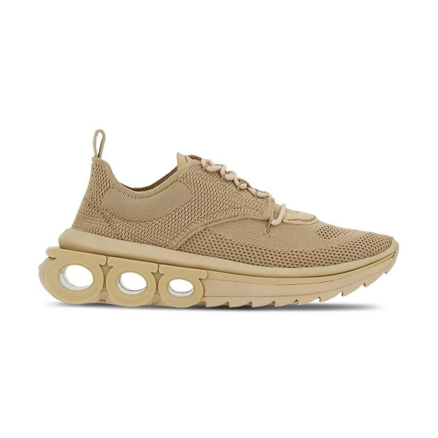 Salvatore Ferragamo Beige Fabric Athletic Sneakers