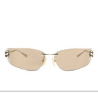 Balenciaga Gold Metal Sunglasses