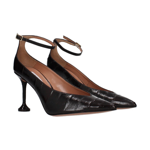 Aquazzura Brown Leather High Heel Pumps