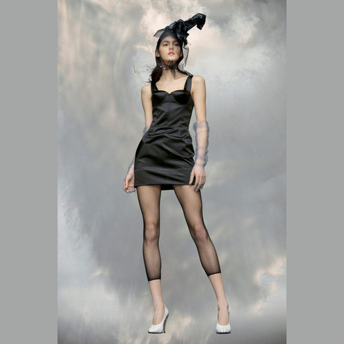 Maison Margiela Black Fibres Short Dress