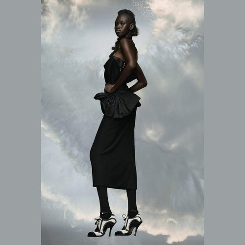 Maison Margiela Black Fibres Midi Dress