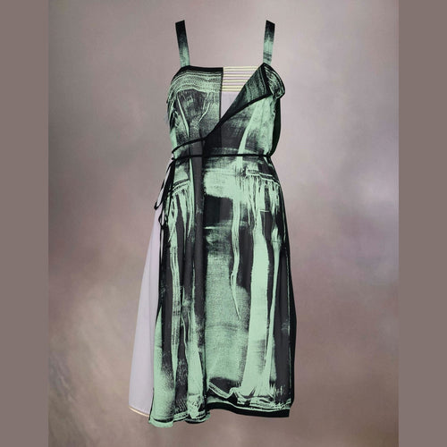 Maison Margiela Green Fibres Midi Dress