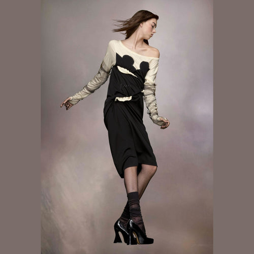 Maison Margiela Black Fibres Midi Dress