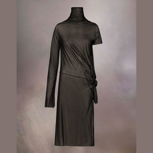 Maison Margiela Bicolor Fibres Midi Dress