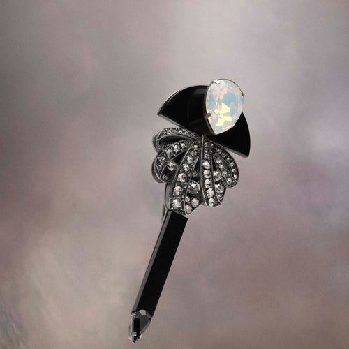 Maison Margiela Black And White Fibres Broch