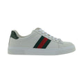 Gucci White Calf Leather Bos Taurus Low Top Sneakers
