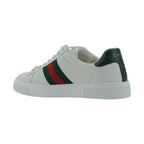 Gucci White Calf Leather Bos Taurus Low Top Sneakers