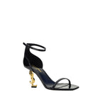 Saint Laurent Black Calf Leather Bos Taurus Platform Sandals