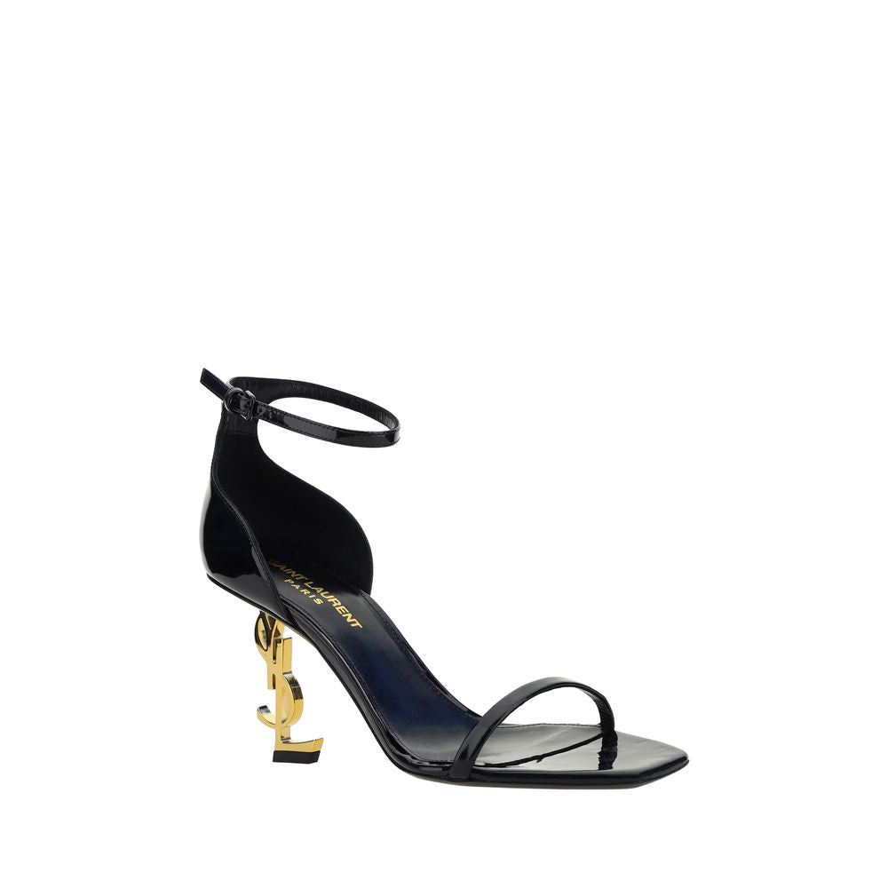 Saint Laurent Black Calf Leather Bos Taurus Platform Sandals