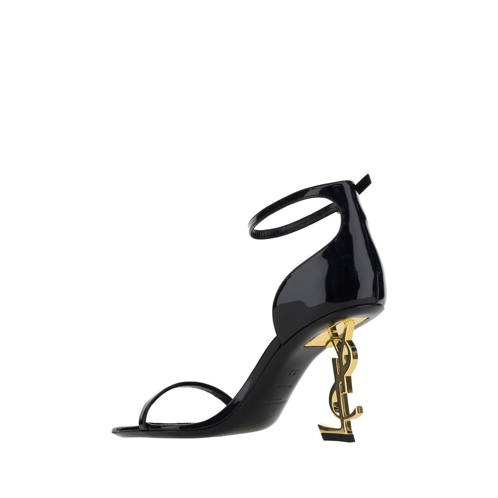 Saint Laurent Black Calf Leather Bos Taurus Platform Sandals
