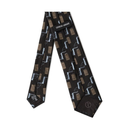 Giorgio Armani Black Silk Tie