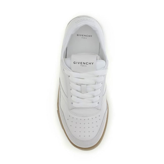 Givenchy White Calf Leather Bos Taurus Chunky Sneakers