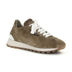 Brunello Cucinelli Brown Calf Leather Bos Taurus Platform Sneakers