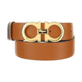 Ferragamo Brown Calf Leather Bos Taurus Belt