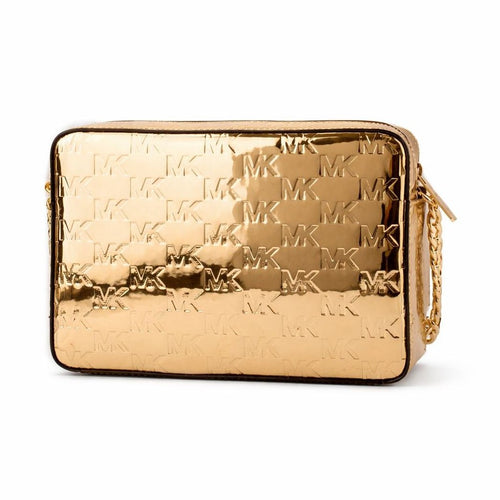 Michael Kors Gold Canvas Shoulder Bag