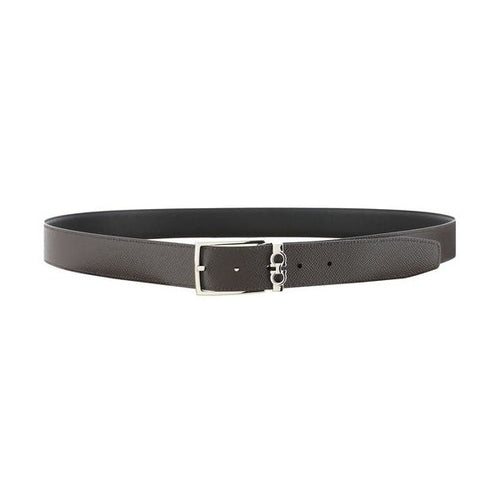 Ferragamo Black Calf Leather Bos Taurus Belt