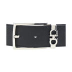 Ferragamo Black Calf Leather Bos Taurus Belt