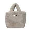 Herno Gray Fur Handbag