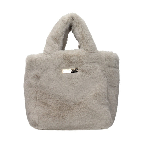 Herno Gray Fur Handbag