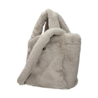 Herno Gray Fur Handbag