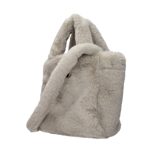 Herno Gray Fur Handbag