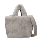 Herno Gray Fur Handbag