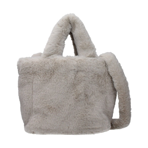 Herno Gray Fur Handbag