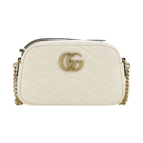 Gucci White Calf Leather Bos Taurus Shoulder Bag