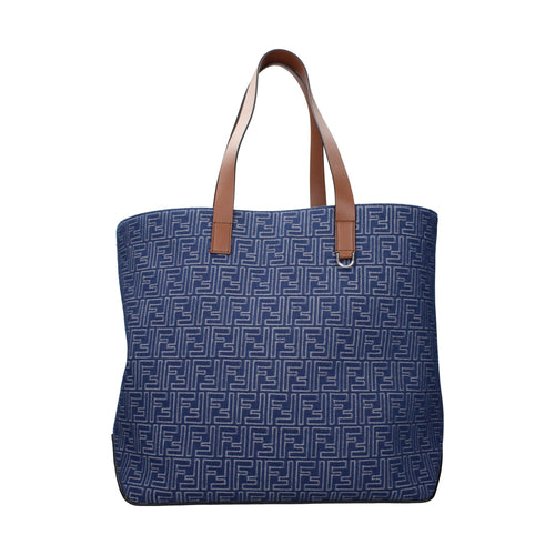 Fendi Blue Fabric Shoulder Bag