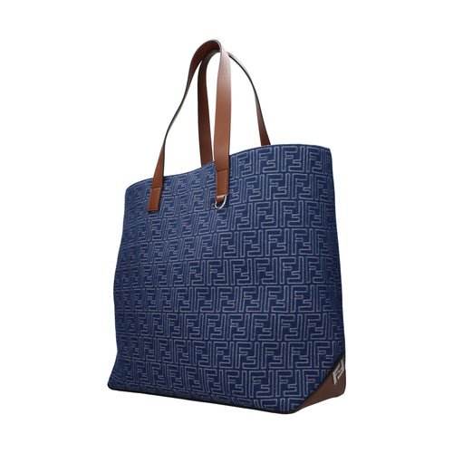 Fendi Blue Fabric Shoulder Bag