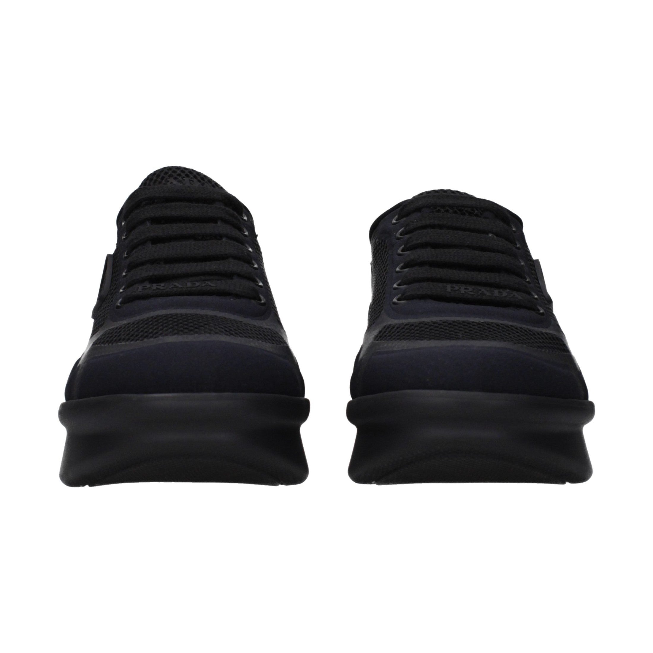 Prada Black Fabric Low Top Sneakers