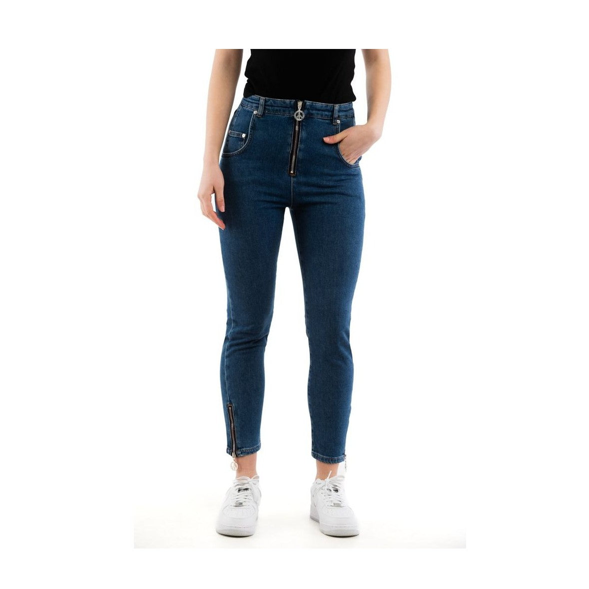 Moschino Multicolor Cotton High-Waisted Jean