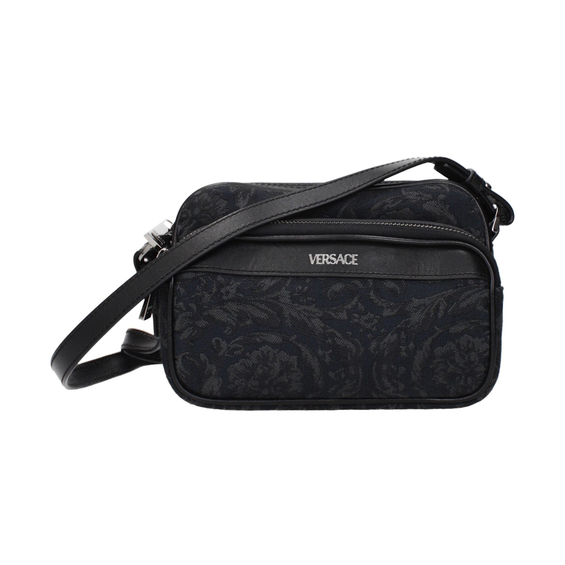 Versace Black Fabric Crossbody Bag
