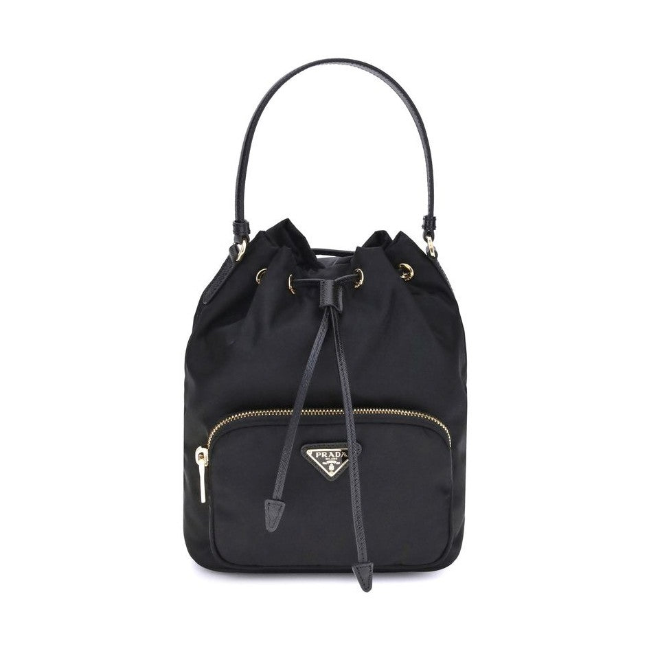 Prada Black Recycled Polyamide Backet Bag