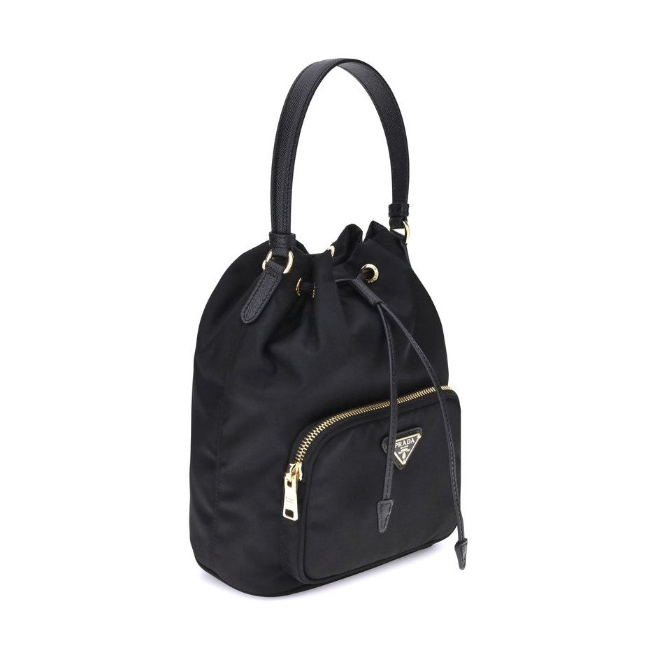 Prada Black Recycled Polyamide Backet Bag