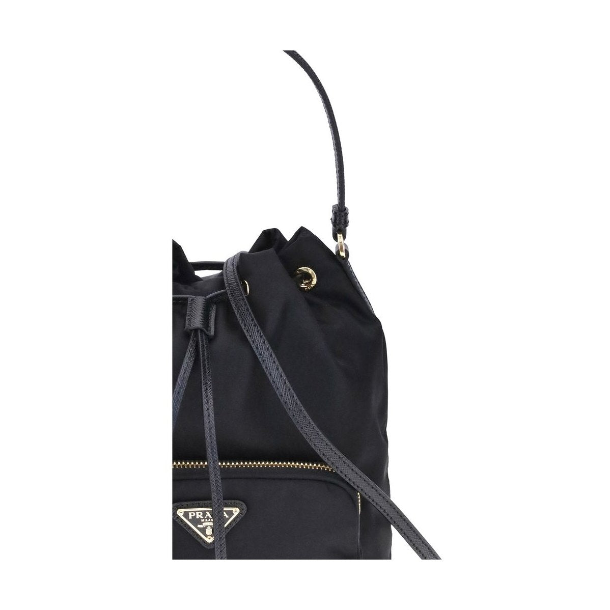 Prada Black Recycled Polyamide Backet Bag