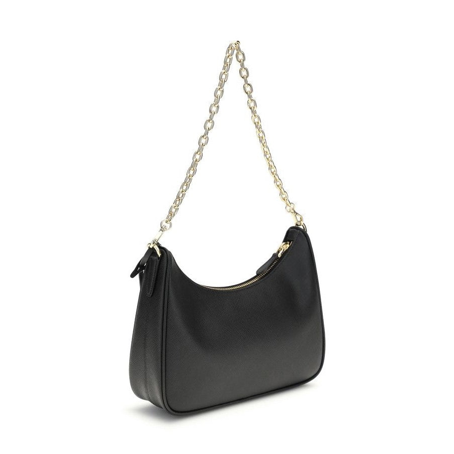 Prada Black Calf Leather Bos Taurus Shoulder Bag