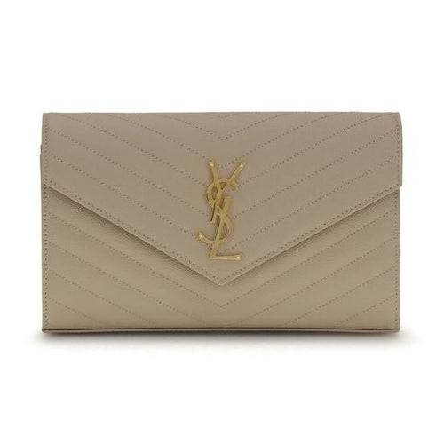 Saint Laurent Beige Calf Leather Bos Taurus Shoulder Bag