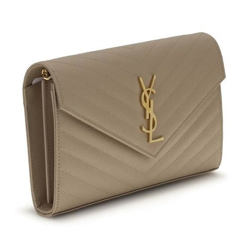 Saint Laurent Beige Calf Leather Bos Taurus Shoulder Bag