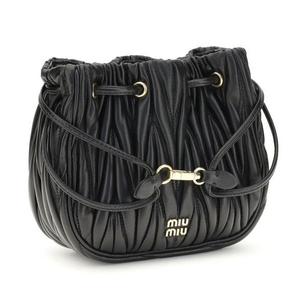 Miu Miu Black Calf Leather Bos Taurus Clutch Bag