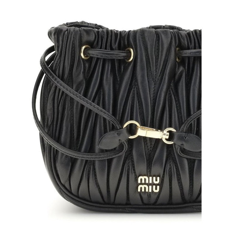 Miu Miu Black Calf Leather Bos Taurus Clutch Bag