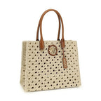 Versace Beige Cotton Shoulder Bag