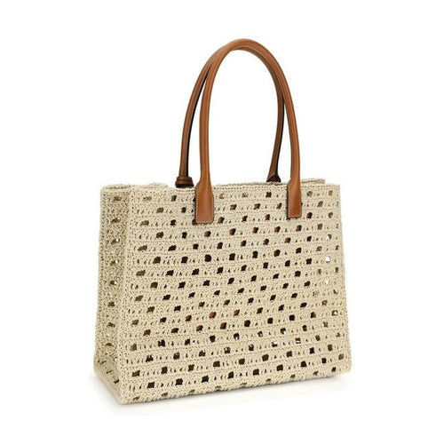 Versace Beige Cotton Shoulder Bag