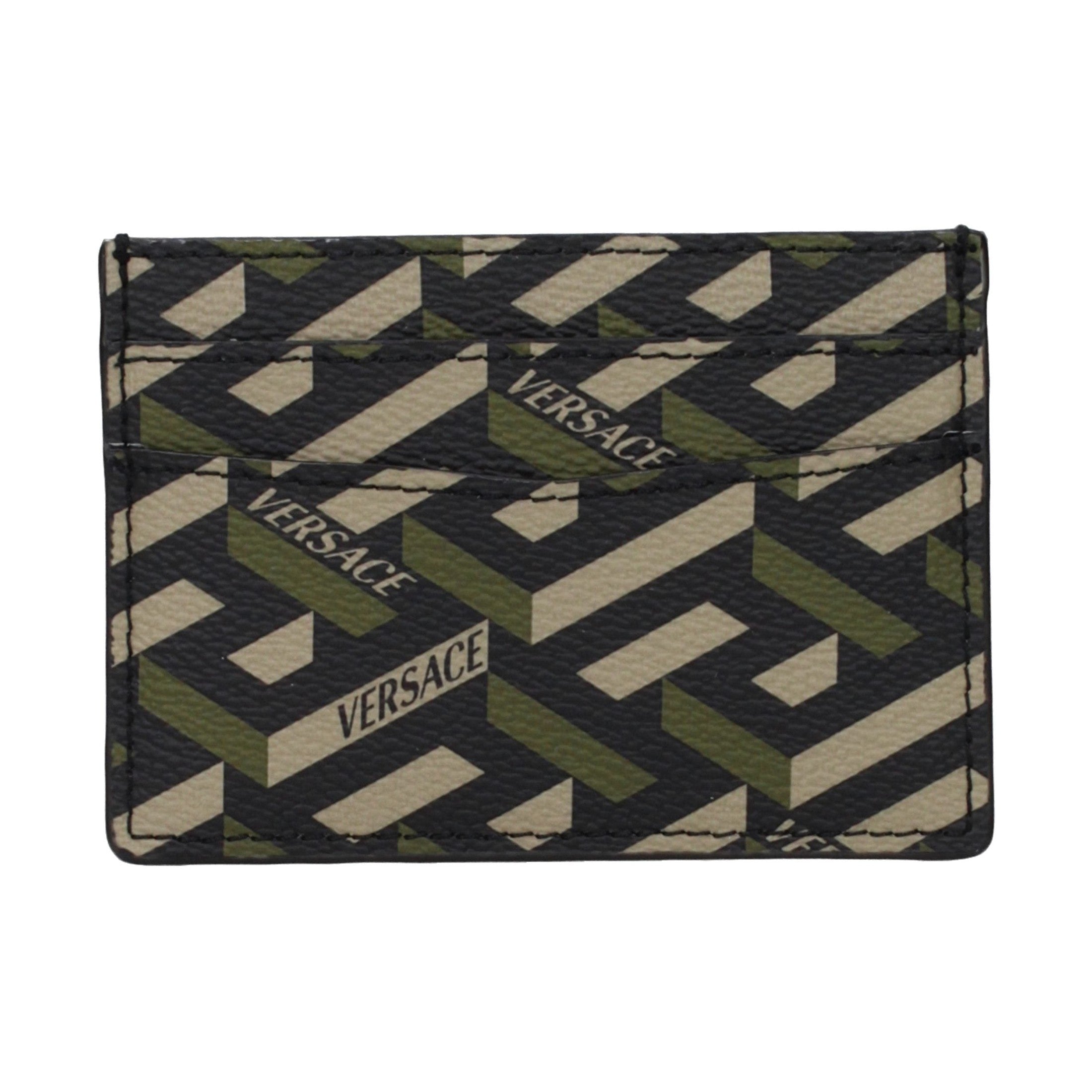 Versace Black Fabric Cardholder