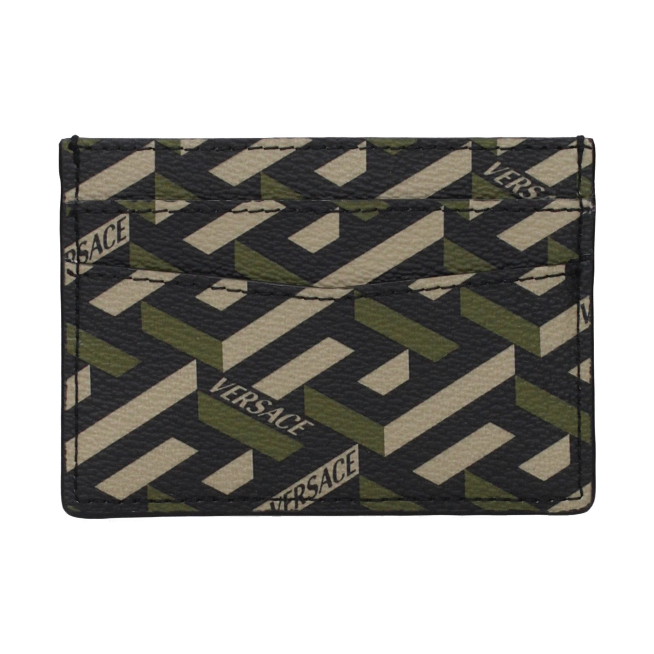 Versace Black Fabric Cardholder